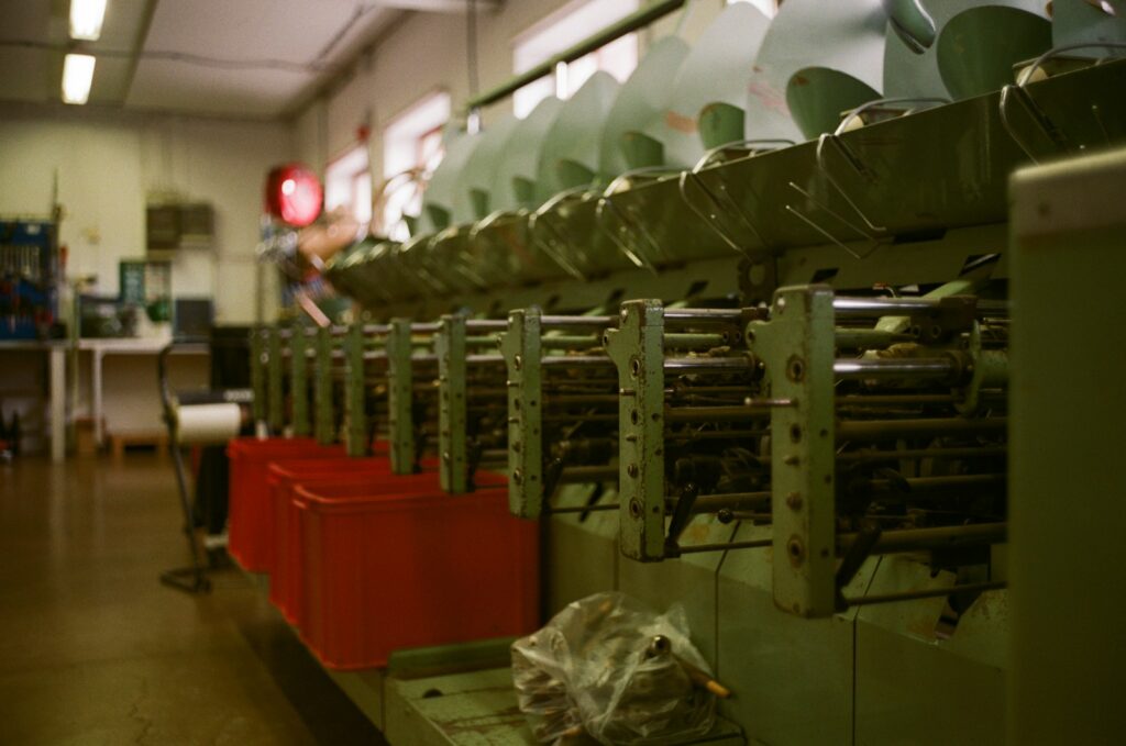 Industrial machinery in a factory setting