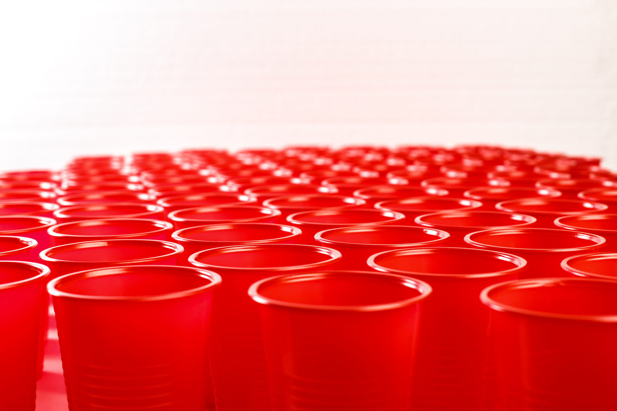 red plastic cups