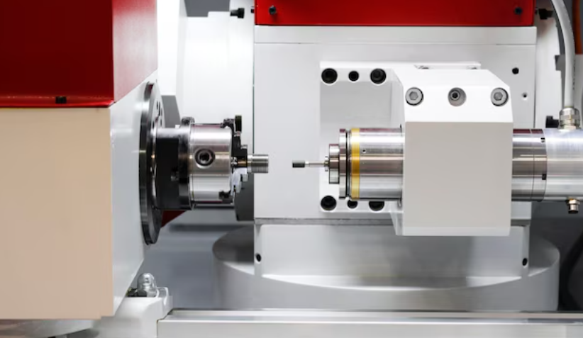 Close-up of machine part in factory