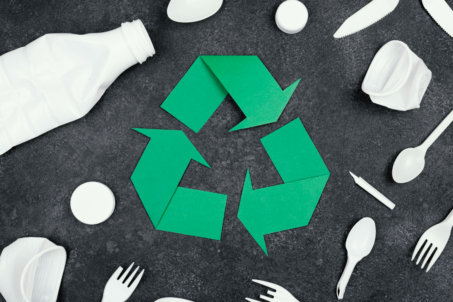 Flat lay recycling concept